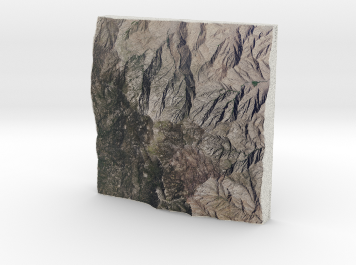 San Jacinto Peak, California, USA, 1:75000 3d printed 