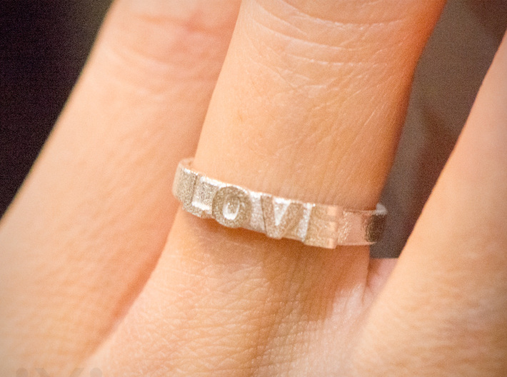 Love Ring - iXi Design - Size 4 3d printed