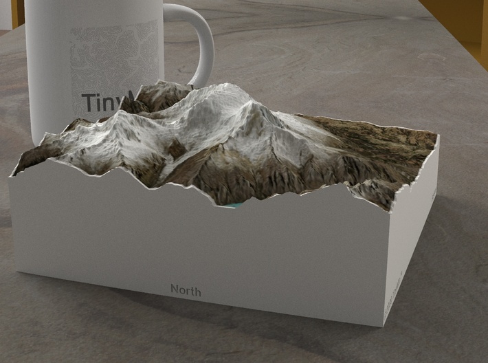 Nevado Huascarán, Peru, 1:100000 Explorer 3d printed 