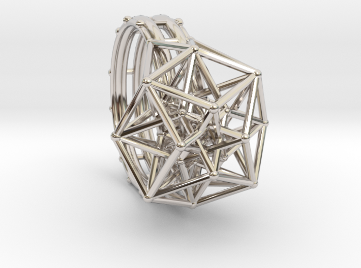 Tesseract Ring size 11.5 3d printed