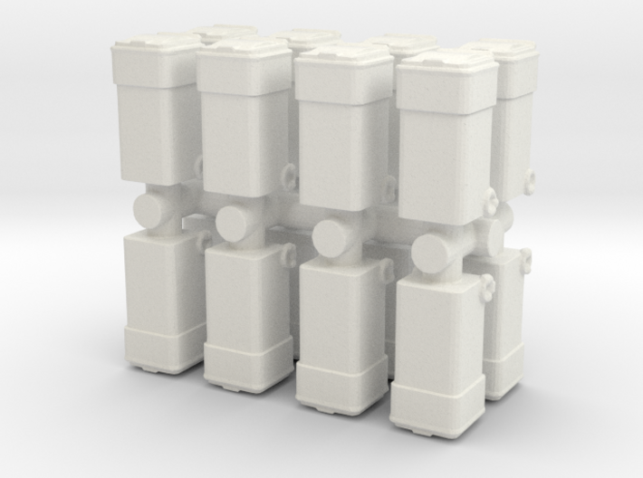 Waste Container Bin (x16) 1/100 3d printed