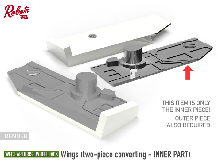[Converting 2PC] ER Wheeljack Wings - Inner 3d printed 