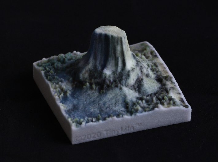 Devils Tower, Wyoming, USA, 1:10000 3d printed 