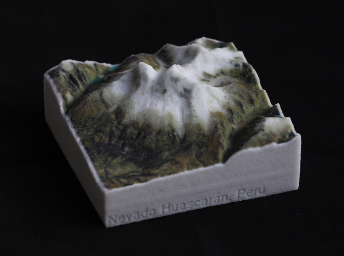 Nevado Huascarán, Peru, 1:250000 Explorer 3d printed