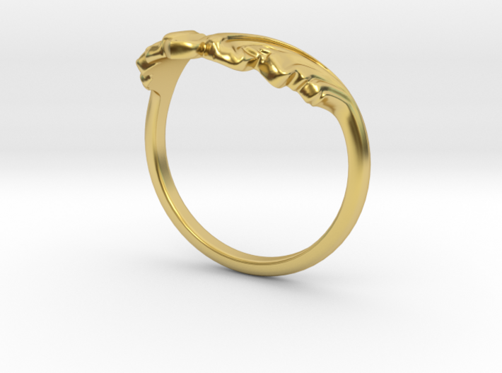 Willow Crown Contour Ring 3d printed 
