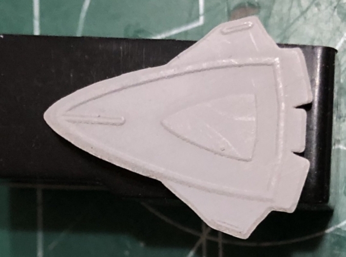 Nova Class Waverider 1/1000 Attack Wing x2 3d printed Without Attack Wing Socket.  Smooth FIne Detail Plastic. Painted by Griffworks