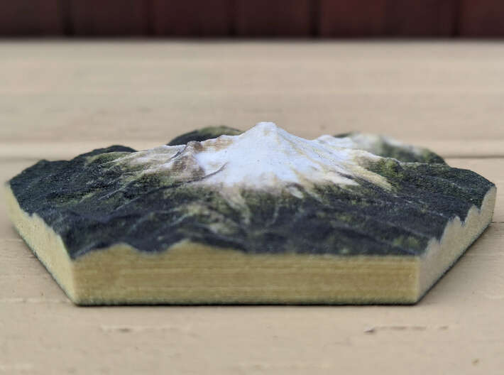 Model of Mt. Baker, WA (10cm, Full-Color) 3d printed 