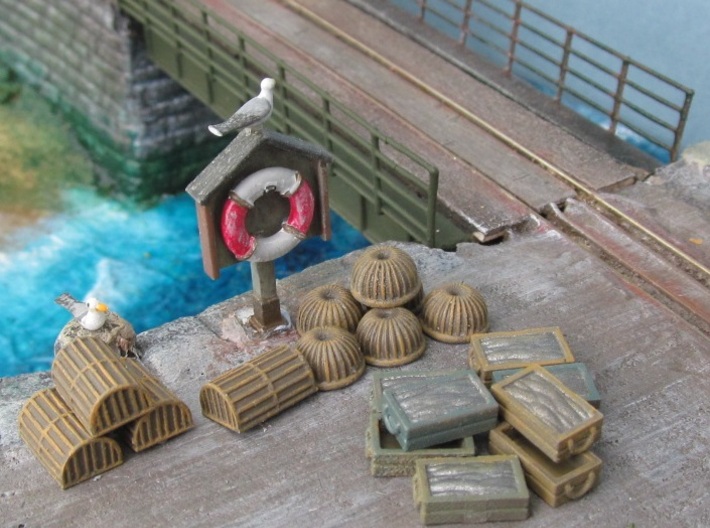 Quay Side Accessories pack 2 3d printed