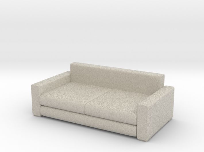 Modern Miniature 1:24 Sofa 3d printed