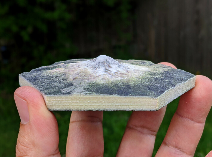 Model of Mt. Adams, WA (10cm, Full-Color) 3d printed