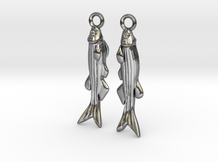 Zebrafish Earrings - Science Jewelry 3d printed 