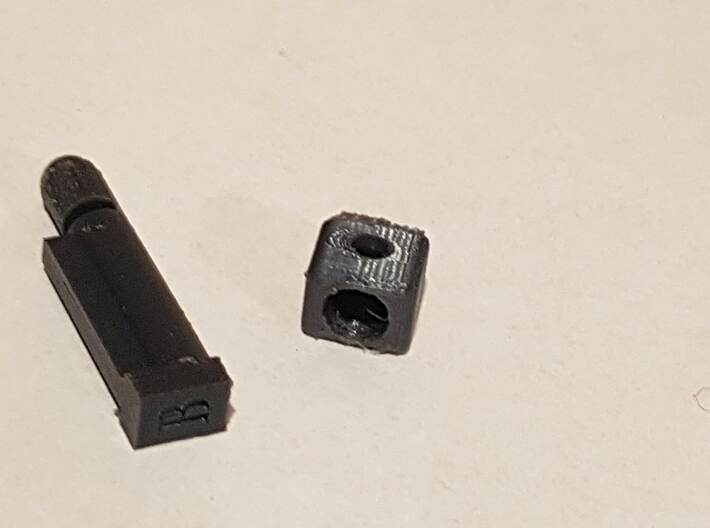 Single-use, marked chastity shear pins 3d printed