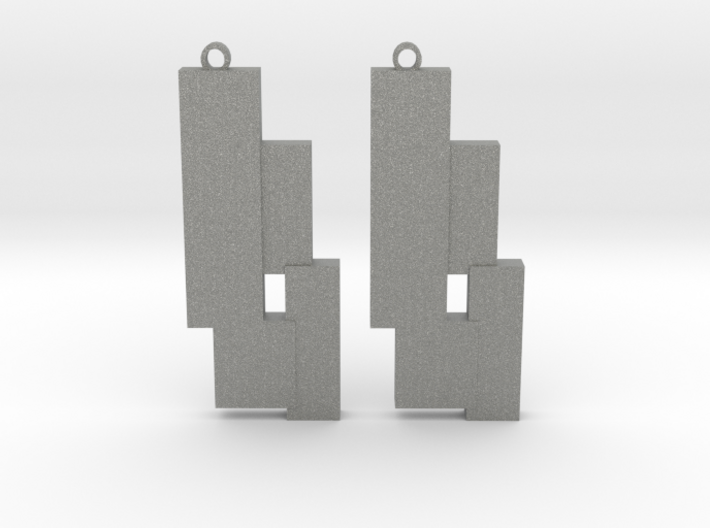 Modern Earrings Design 3d printed