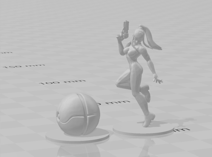 Metroid Samus Morph Ball miniature games rpg base 3d printed