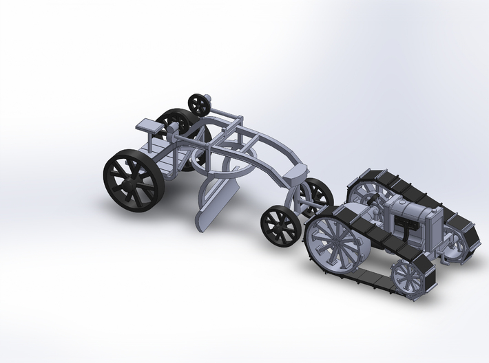 1920 FORDSON CRAWLER WITH ROAD GRADER 3d printed