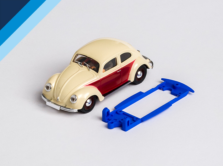 Chassis for 1/32 Pink-Kar VW Beetle 3d printed Chassis compatible with Pink Kar VW Beetle body (not included)
