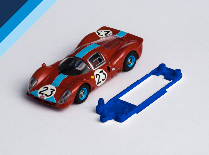 1/32 Scalextric Ferrari P4 Chassis for Slot.it IL 3d printed Chassis compatible with Scalextric / SuperSlot Ferrari 330 P4 or 412P body (not included)