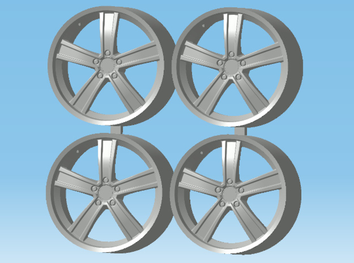 1/24 - 20'' MAK Chrono - model car wheels (male) 3d printed