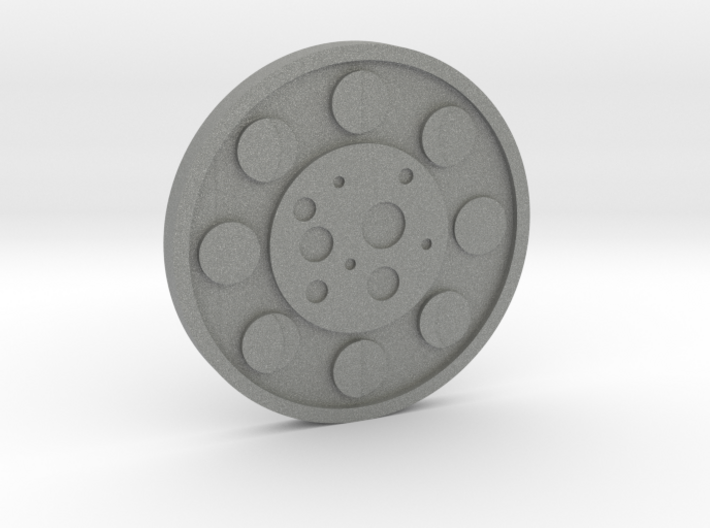The Moon Coin 3d printed