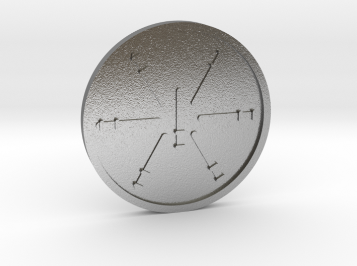 Seven of Wands Coin 3d printed