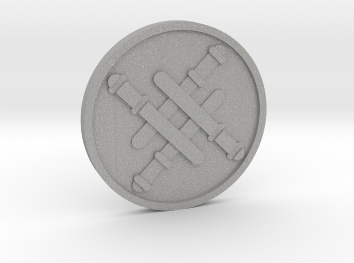 Four of Wands Coin 3d printed
