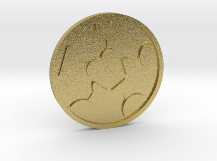 Five of Cups Coin 3d printed