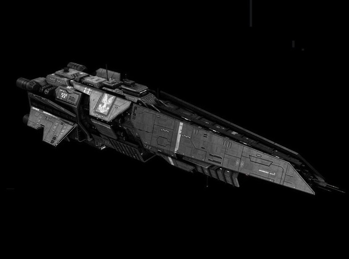 UNSC Halberd destroyer high detail 1:7000, 6.97cm 3d printed