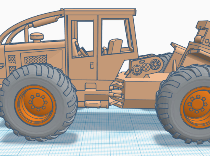 1/50th Log Skidder with Cable Winch  3d printed 