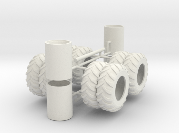 1/64th Log Skidder Tires, set of duals 3d printed