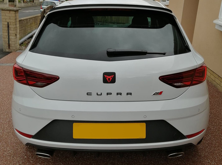 Leon Cupra Bootlatch "S" Badge - Mount Part 3d printed Thanks Kevin for this shot of his Cupra!