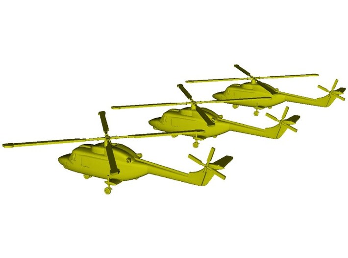 1/192 scale Westland Lynx Mk 95 helicopters x 3 3d printed