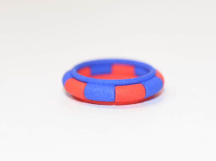 Ring Clip Multicolour Part B 3d printed Both parts combined