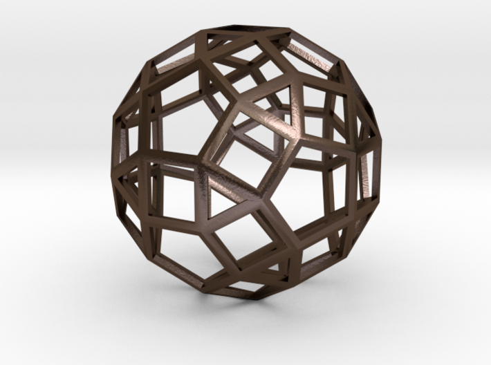 rhombicosidodecahedron wireframe 3d printed