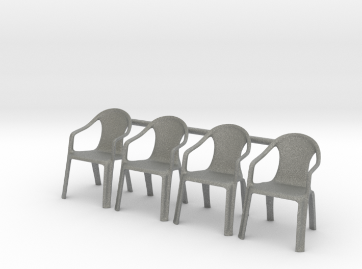 Plastic Chair 01 . 1:35 Scale 3d printed