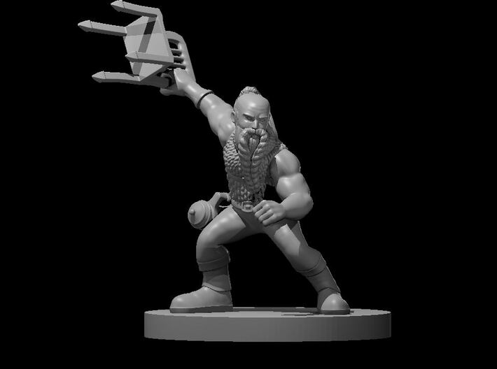 Dwarf Improvised Weapon Fighter 3d printed