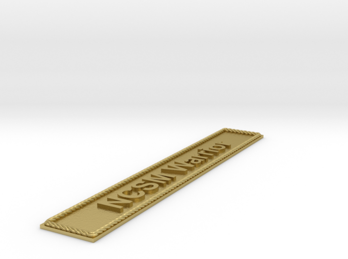 Nameplate NCSM Warrior (10 cm) 3d printed