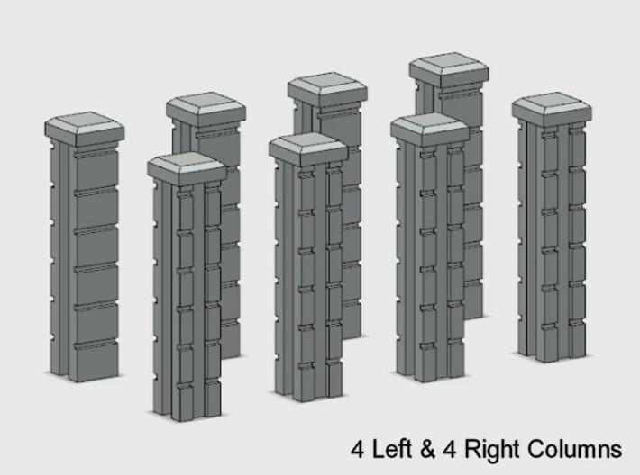 Rod Iron Fence - 90 deg Corner Columns. 3d printed Part # RIF-007