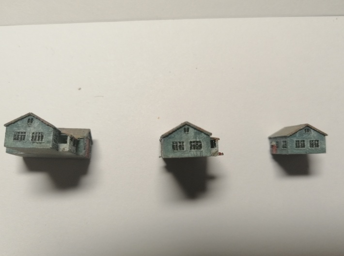 1:700 Scale Small Russian Airfield Buildings 3d printed 
