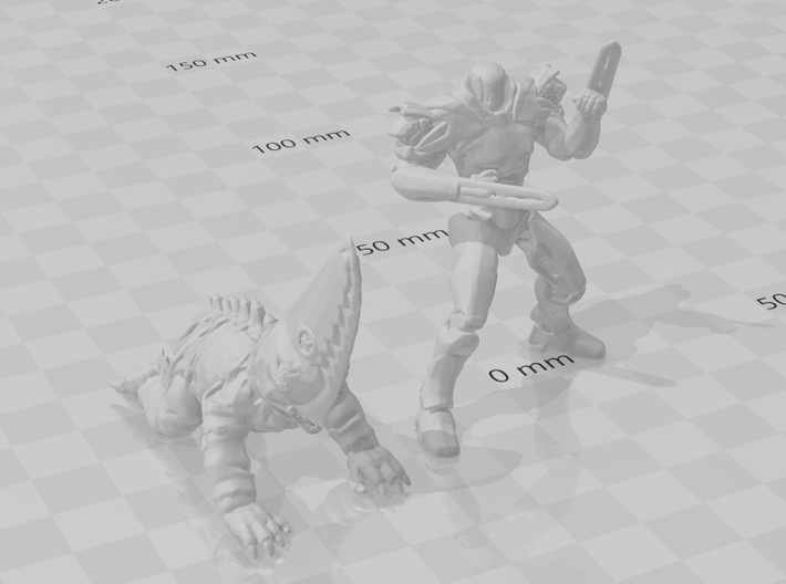 Guiron kaiju monster 59mm miniature game fantasy 3d printed 