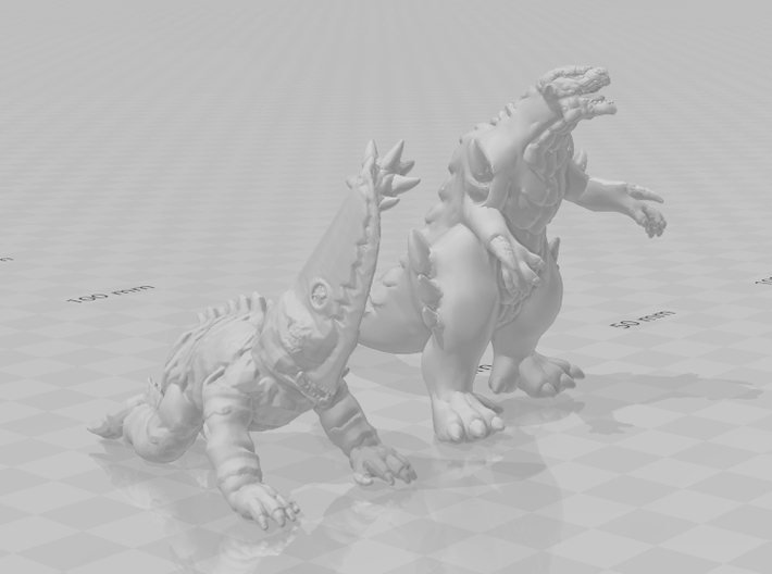 Guiron kaiju monster 59mm miniature game fantasy 3d printed 