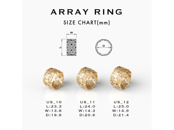 ARRAY RING 3d printed 