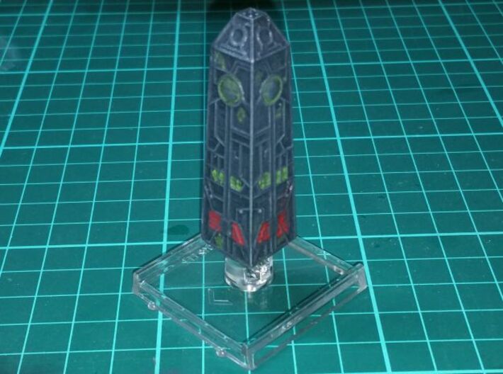 Borg Obelisk 1/80000 Attack Wing 3d printed The painted miniature.
