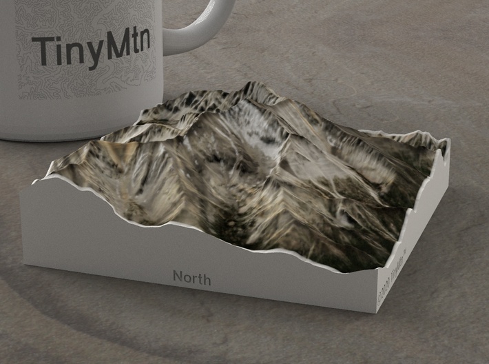 Borah Peak, Idaho, USA, 1:50000 3d printed 