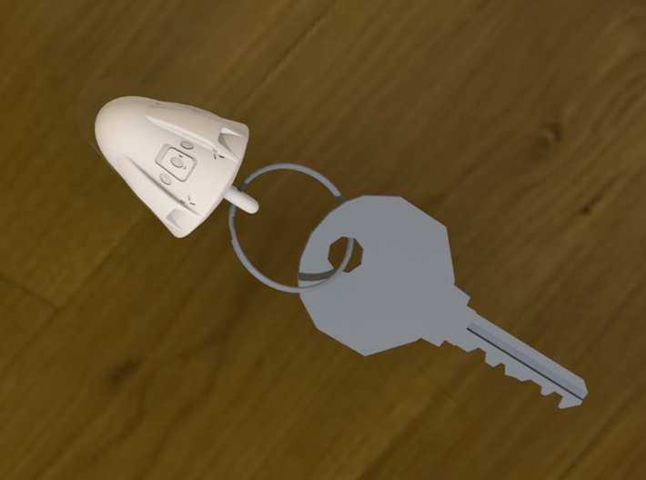 Keychain "Dragon SpaceX" 3d printed 
