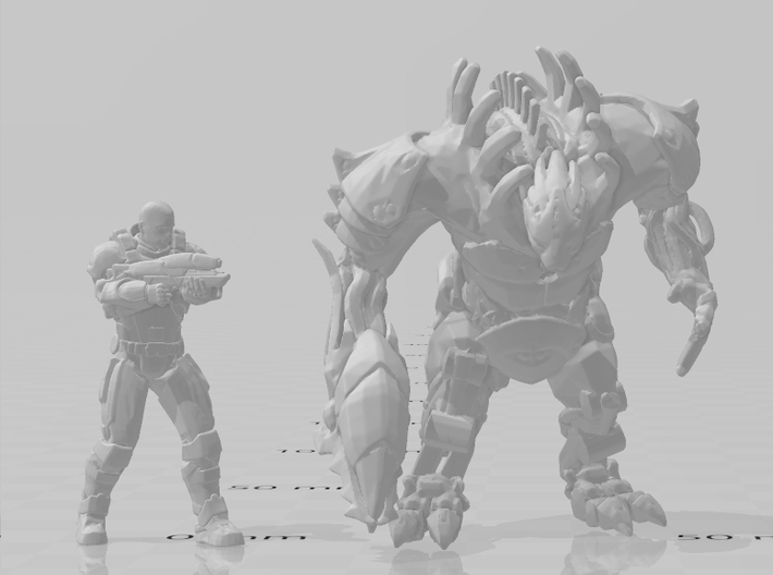 Mass Effect Brute 48mm miniature for games rpg 3d printed 
