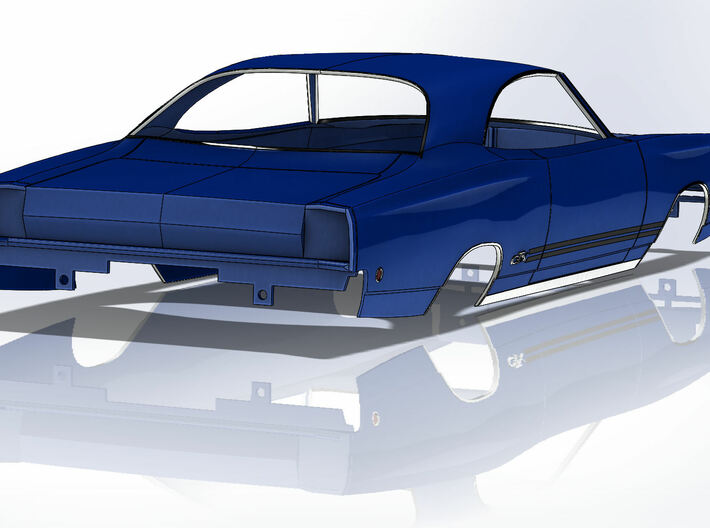 1968 Plymouth GTX for model kit 3d printed 
