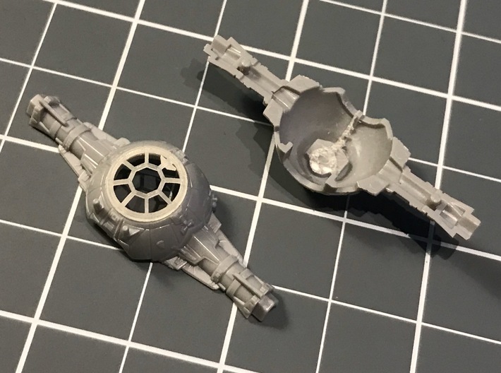 Space fighter cockpit interior, Dark Lord, 1:144 3d printed This shows the stuff that needs cutting out. This is a standard Imperial ship model; the "Dark Lord" or "advanced" ship holds the same interior