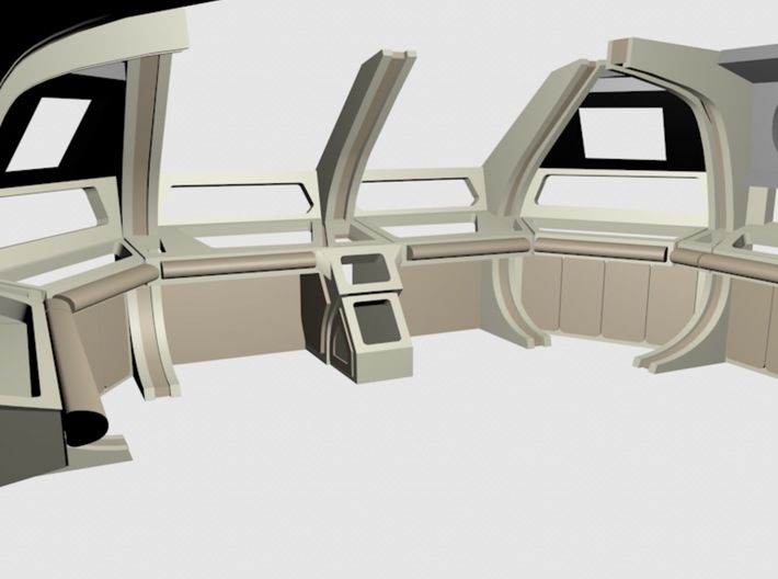1/72 DS9 Season 5 Runabout Cockpit Interior 3d printed 