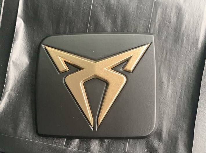 Facelift Cupra Front "S" Badge - Logo Part 3d printed Thanks to Ben C for this Copper painted example