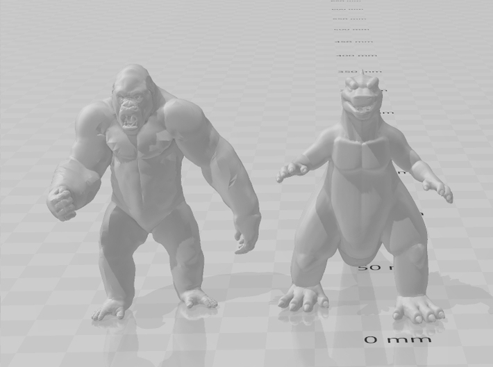 King Kong Kaiju Monster Miniature for games &amp; rpg 3d printed